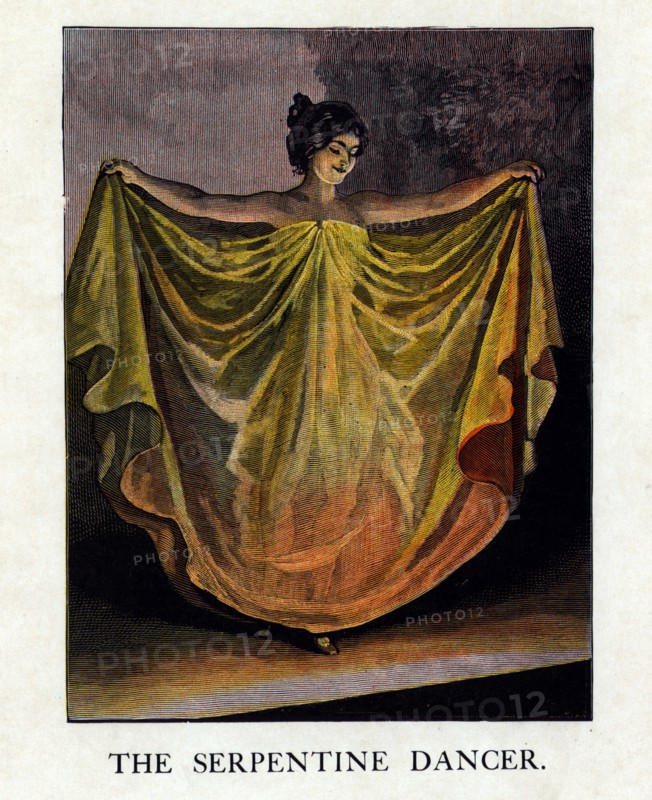 An American illustration of a dancer in a burlesque theatre 1870