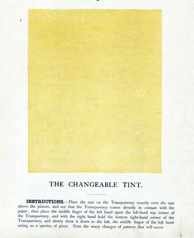 A colour filter used in early cinema projectors, 1898, by Henri Toulouse Lautrec