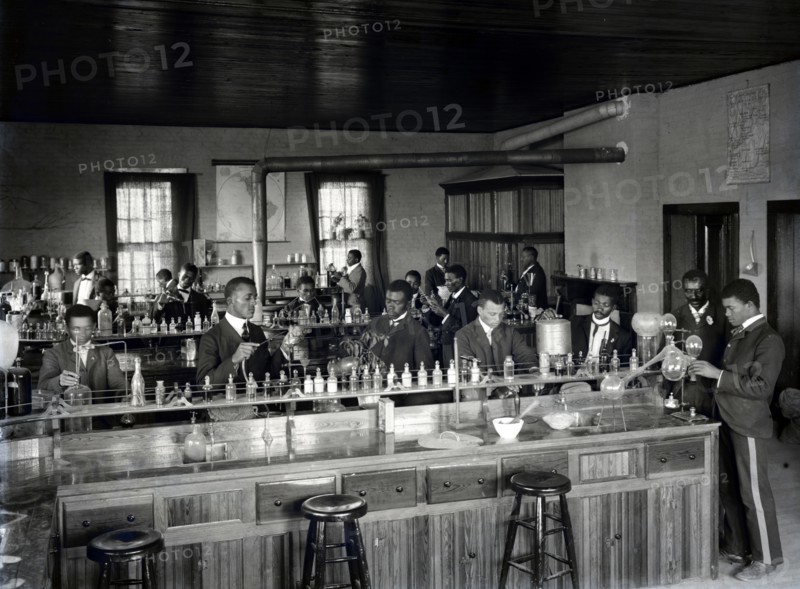 Photographic print of the Chemistry Laboratory at Tuskegee Institute