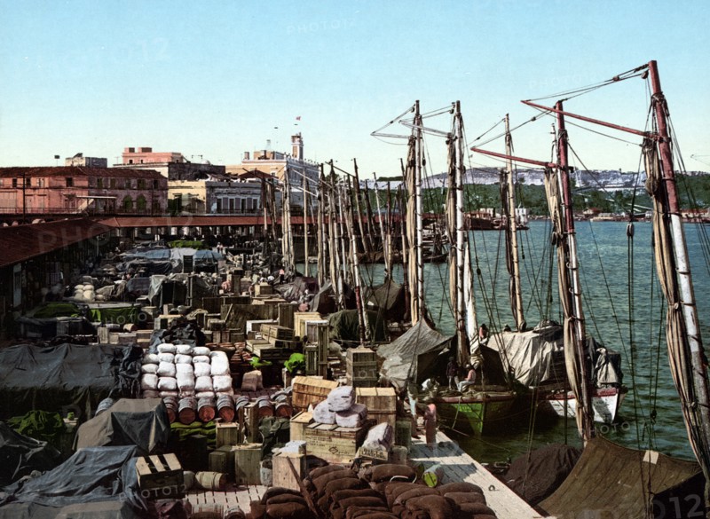 Photochrom print of Muelle San Francisco, Havana, Cuba