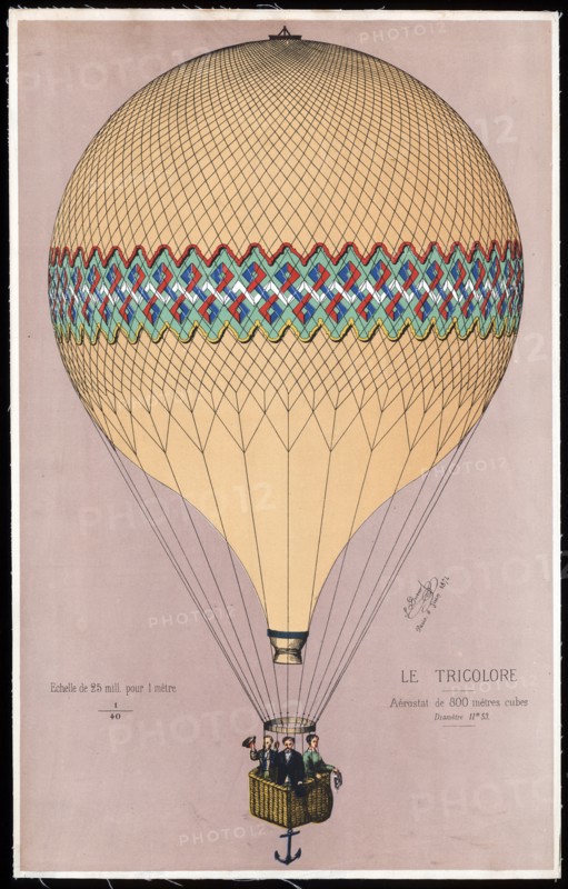 Colour lithograph titled 'Le Tricolore'