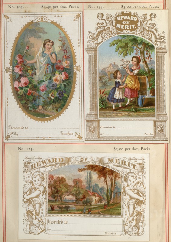 Highly coloured educational 'Reward Cards' for children
