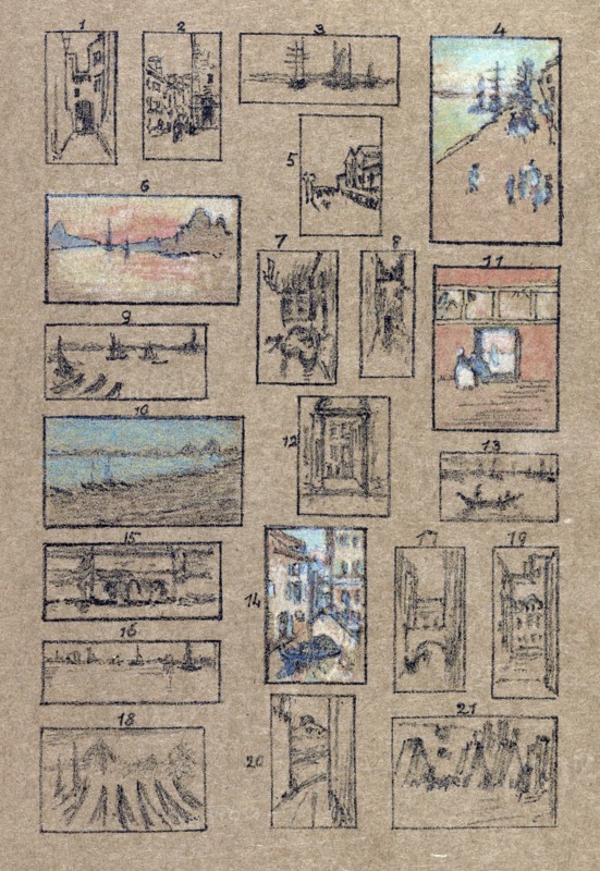 selection of pastels of Venice by James McNeill Whistler from 1879 to 1880