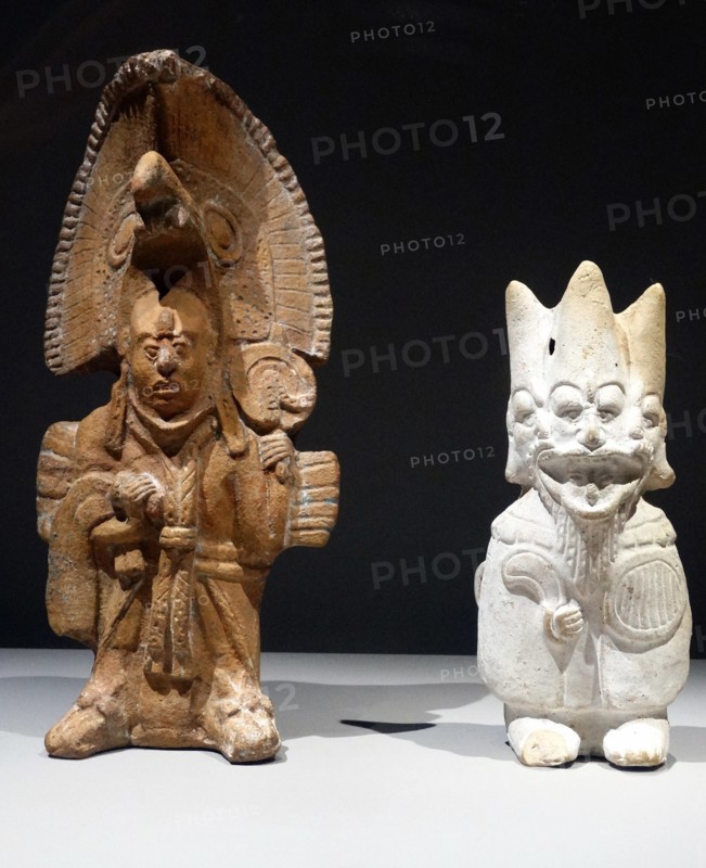 Mayan ceramic figurine of a Lord And of a Warrior,