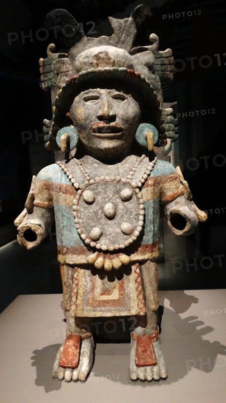 post-classical, Mayan, Anthropomorphic (ceramic) incense burner
