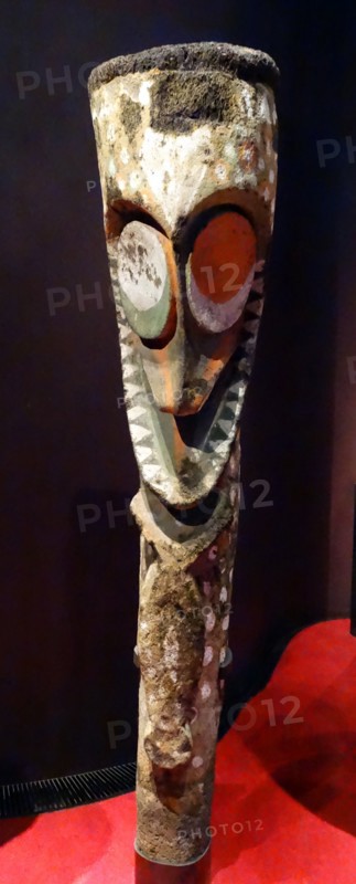 Melanesian sculptures in bark or wood of great spirit figures