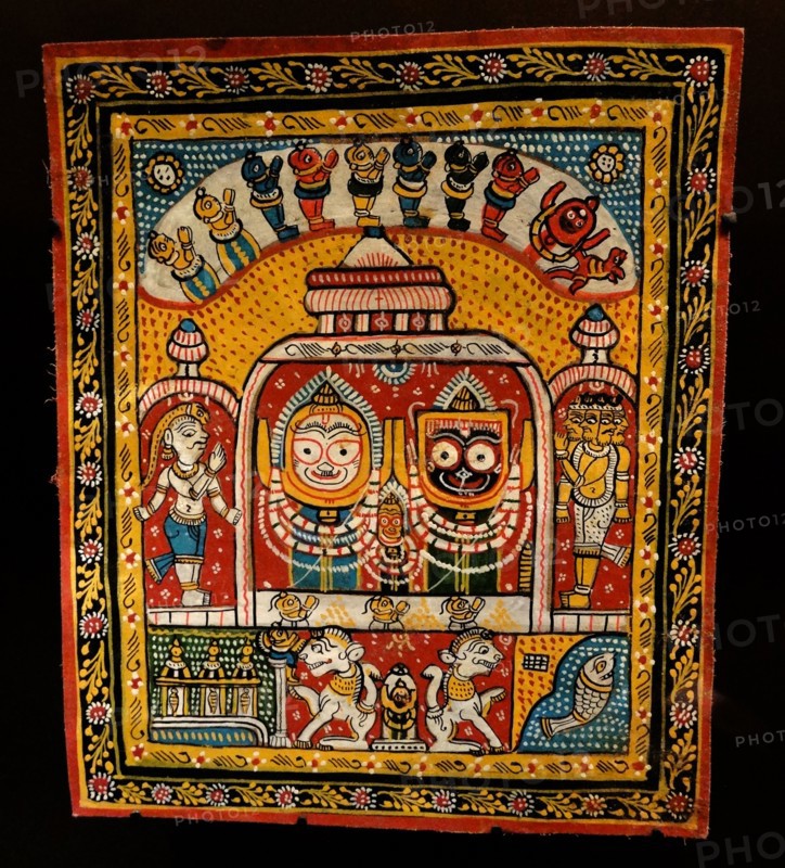 Painted cotton 'The child Krishna' Orissa, India, mid twentieth century