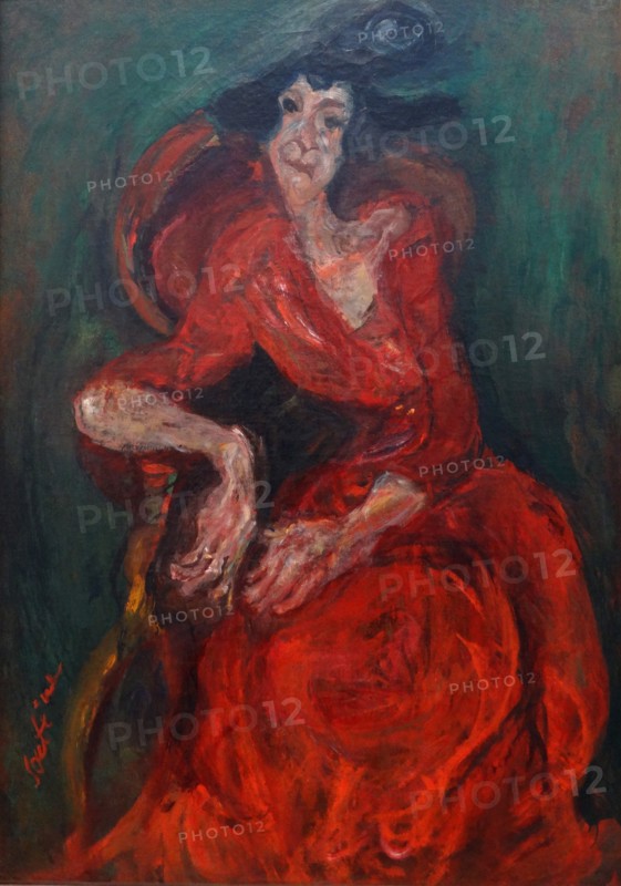 woman in red 1924 by Chaim Soutine 1893-1943.