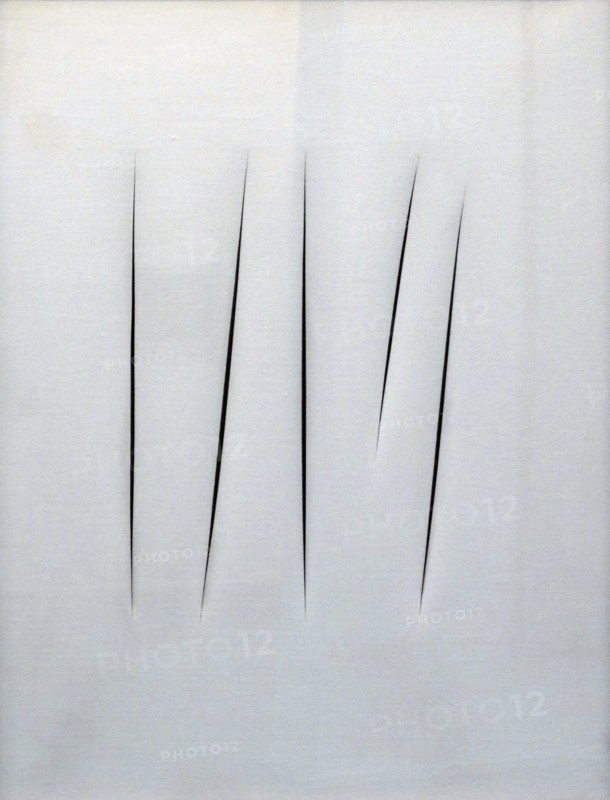Concetto spaziale (Spatial Concept) 1962 painted by Lucio Fontana 1899-1968