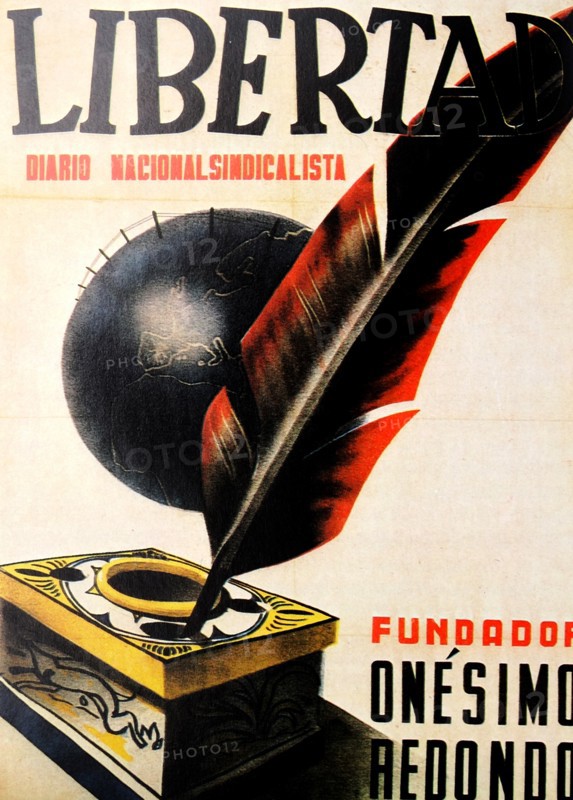 Front cover of the pro-fascist magazine 'libertad' Spain 1936