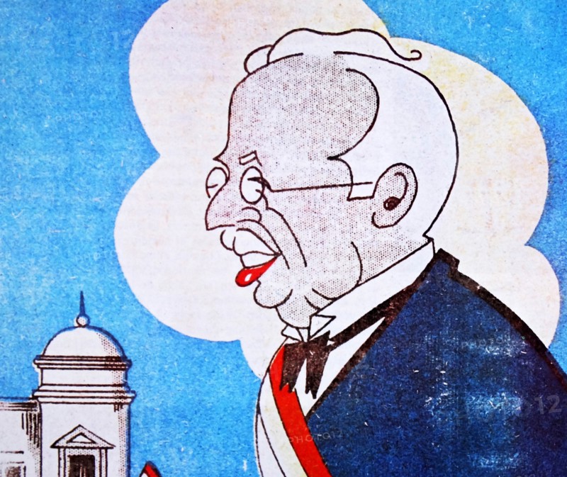 Cartoon depicting President Alcala Zamora of Spain 1935