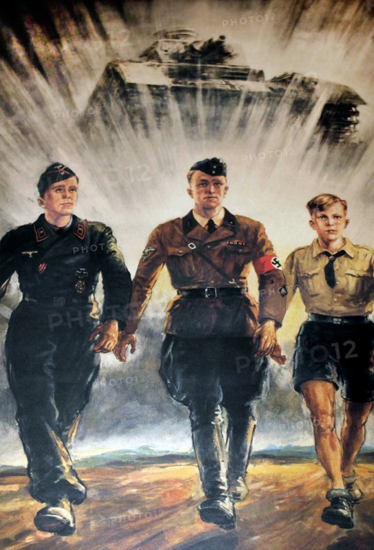 Nazi Youth members on a propaganda poster, Germany 1937