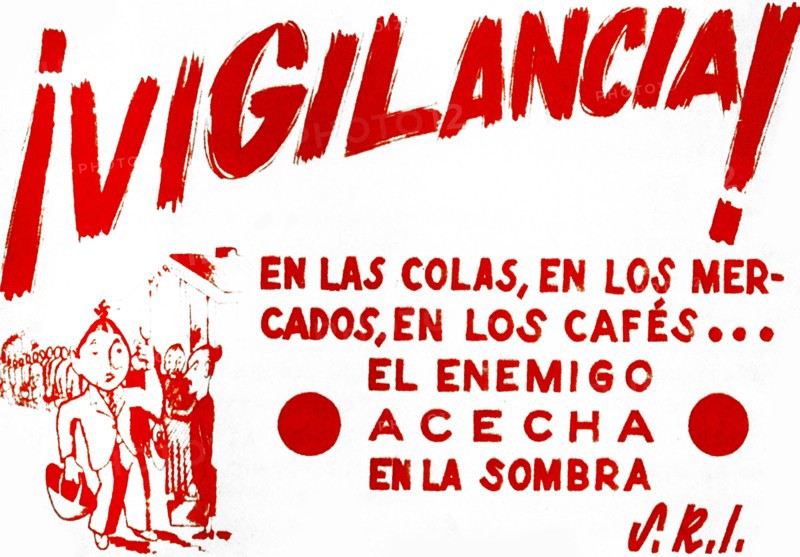 Republican announcement commending silence and discrete conduct during the Spanish Civil War