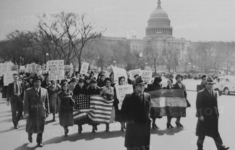 Protest in Washington DC, against neutrality during the Spanish Civil War