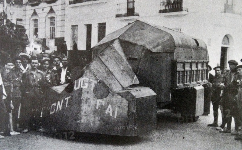 Republican armoured vehicle captured during the Spanish Civil War