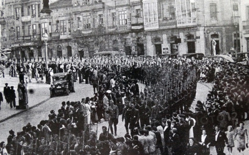 The Condor Legion marches, during the Spanish Civil War
