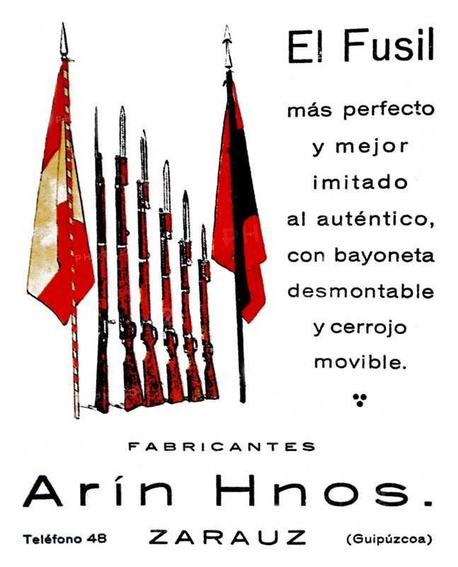 Advert for rifles, during the Spanish Civil War