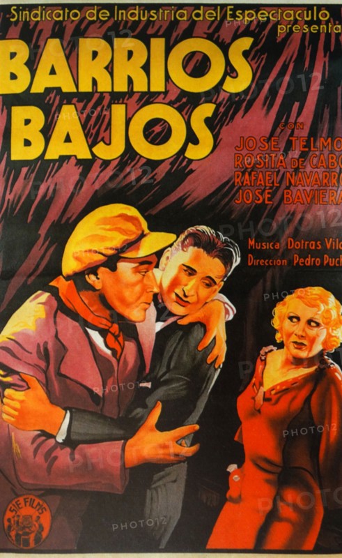 barrios bajos (slums) Film poster. during the Spanish Civil War