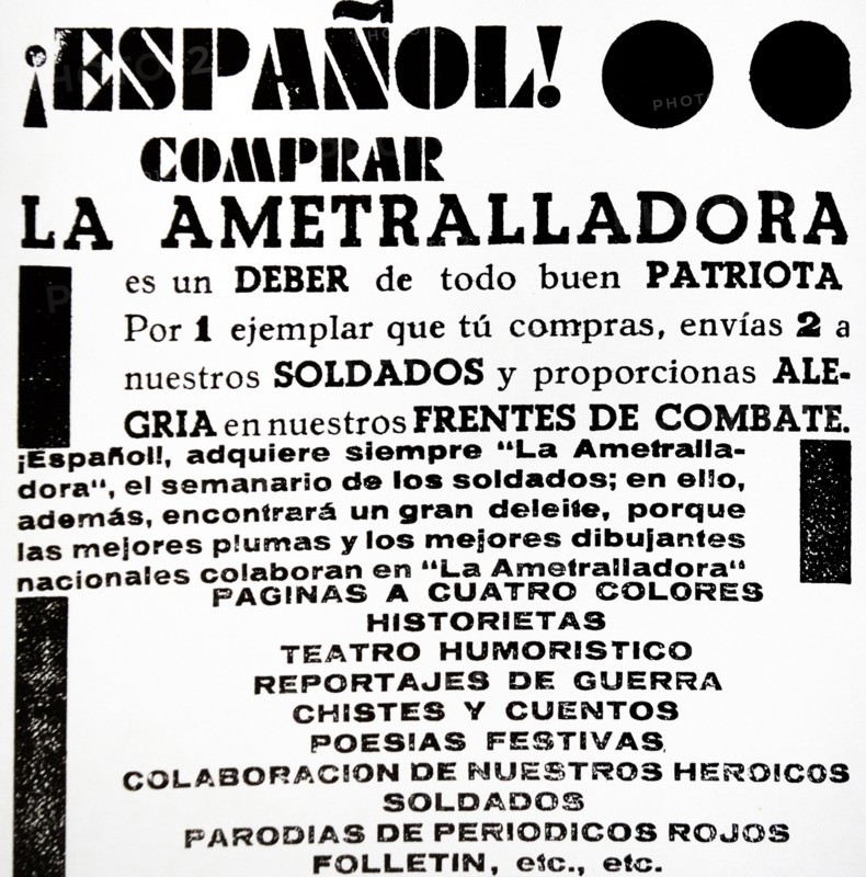 nationalist newsletter during the Spanish Civil War
