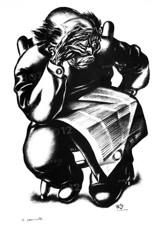 'The Pessimist' (during the Spanish Civil War) 1936. By Ramon Puyol