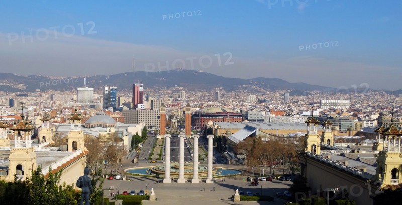 View of the Plaza de Espana, one of Barcelona's most important squares