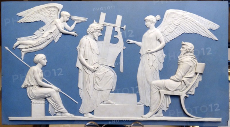 Jasperware plaque: The Apotheosis of Homer