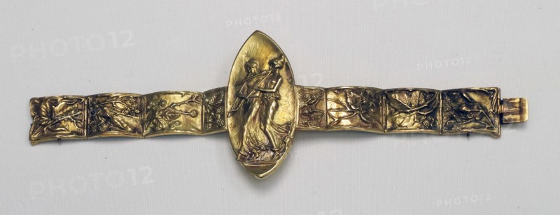 Art Nouveau choker plaque