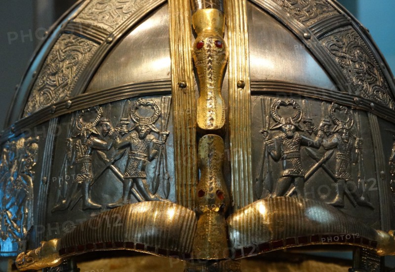 A replica of the Sutton Hoo helmet