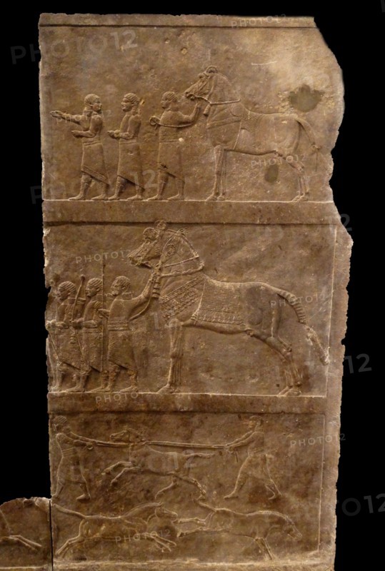 Relief depicting The royal lion hunt. Assyrian, about 645-635 BC From Nineveh