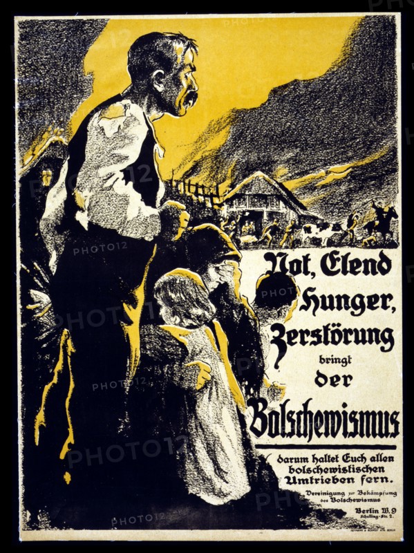 Poster showing the effects of Bolshevism