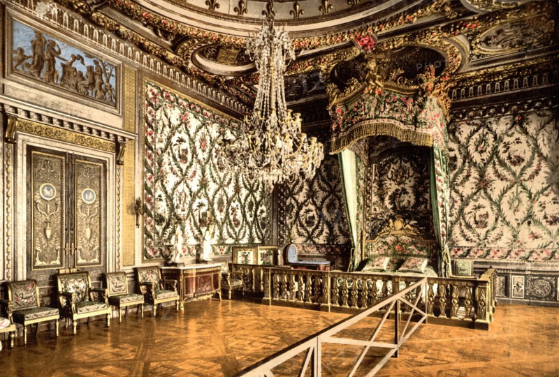 Bedroom of Marie Antoinette, Fontainebleau Palace, France 1900