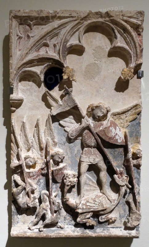 Tableau relief of St. Michael by Mestre San Mateo