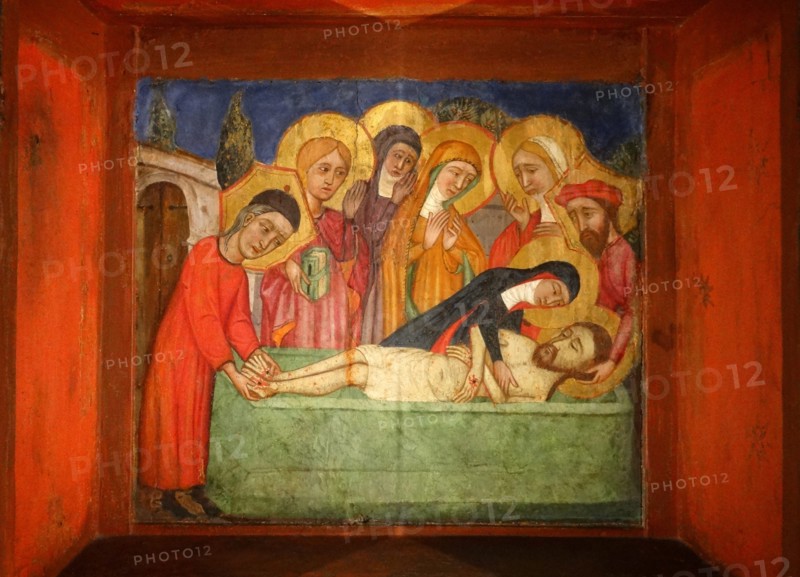Liturgical cupboard of Saint Anges and Saint Bishop by Anonymous