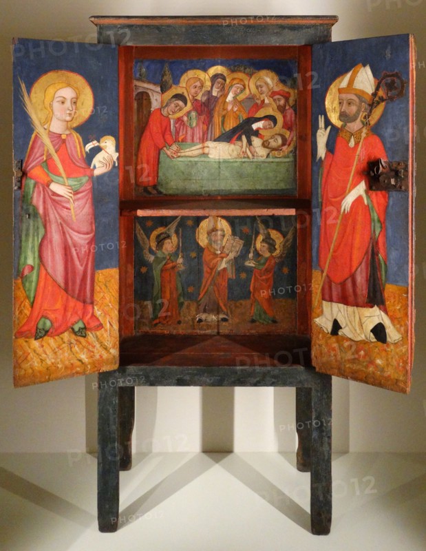 Liturgical cupboard of Saint Anges and Saint Bishop by Anonymous