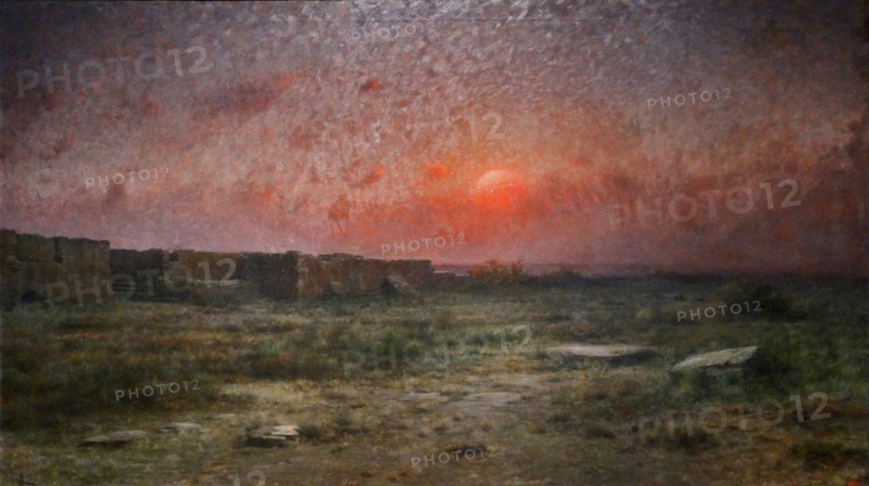 Painting titled 'The Same Old Scene' by Modest Urgell