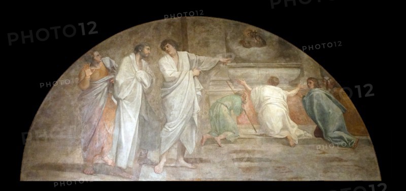 Fresco depicting Didacus of Alcalá by Annibale Carracci