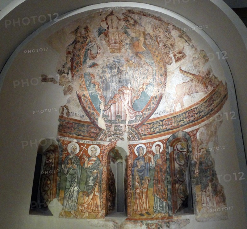 Romanesque fresco on the Apse from La Seu d'Urgell