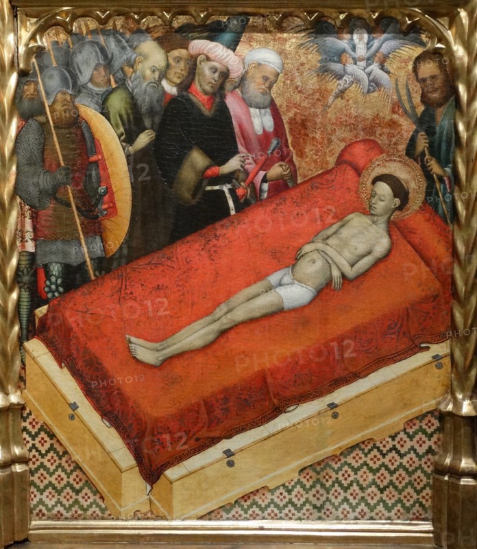 Altarpiece depicting scenes from the life of Saint Vincent