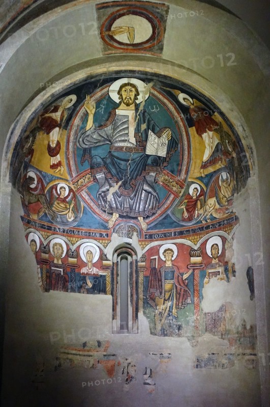 Romanesque fresco titled 'Pantocrator' by the Master of Taüll