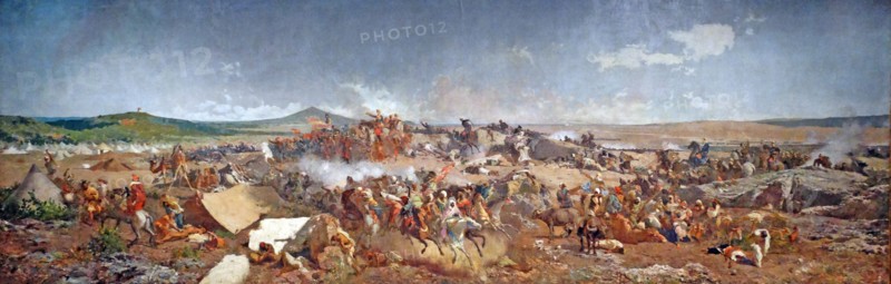 Painting depicting the Battle of Tetouan by Marià Fortuny
