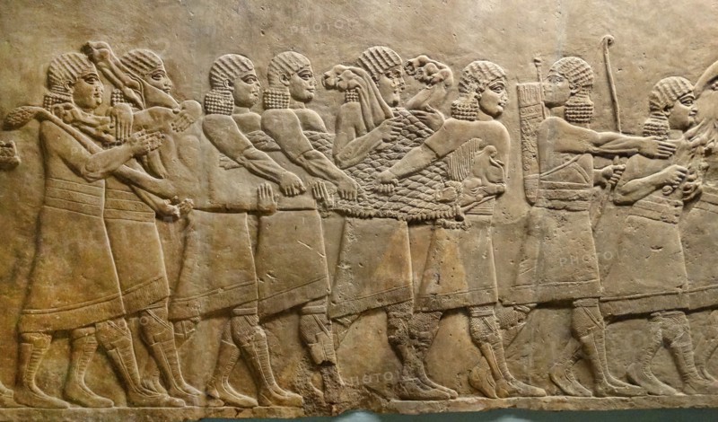 return from the lion hunt Nineveh, Iraq. Assyrian 645-636 BC