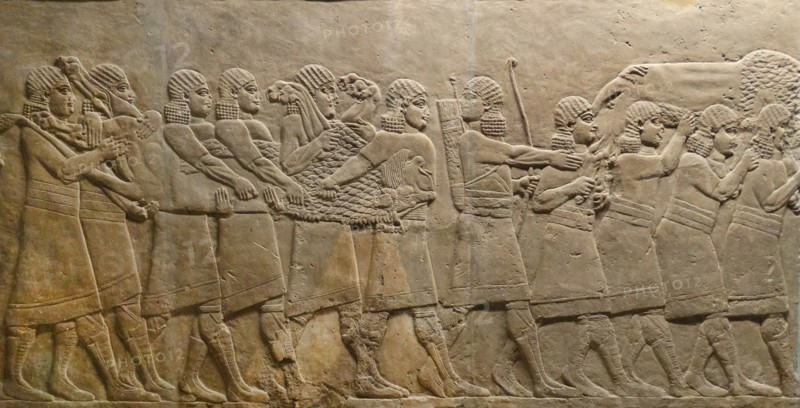 return from the lion hunt Nineveh, Iraq. Assyrian 645-636 BC