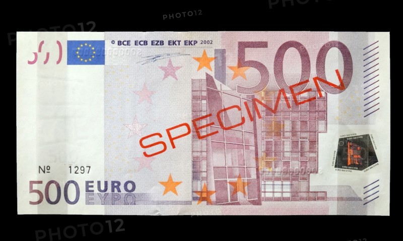 Specimen 500 euro note Europe, 2002