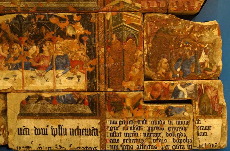 Wall painting from St Stephen's Chapelat the palace of Westminster, London