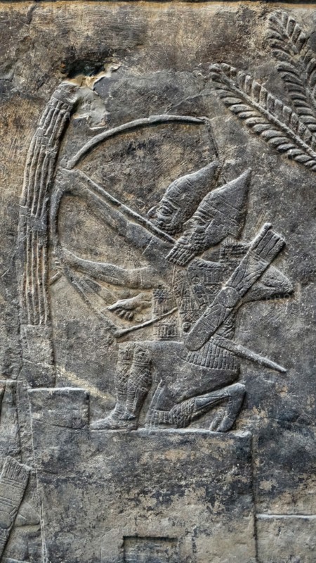 Wall frieze depicting Attack on the town of Alammu. Assyrian, about 700-692 BC From Nineveh, Iraq.