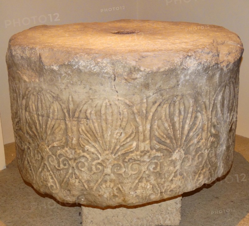 Necking drum of an Ionic column from Halicarnassus. About 350 BC.