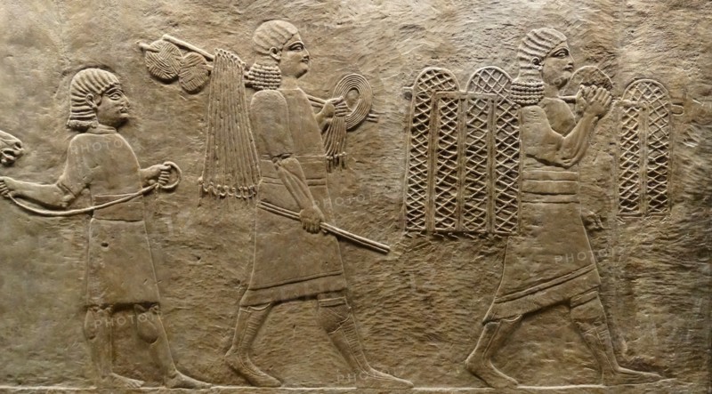 Relief showing hunting. Assyrian, about 645-635 BC From Nineveh, Iraq