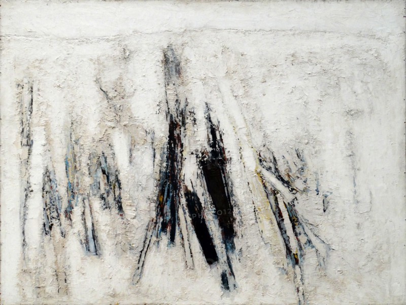 Paul Feiler 1918-2013. Porthledden, 1958. Oil on hardboard.