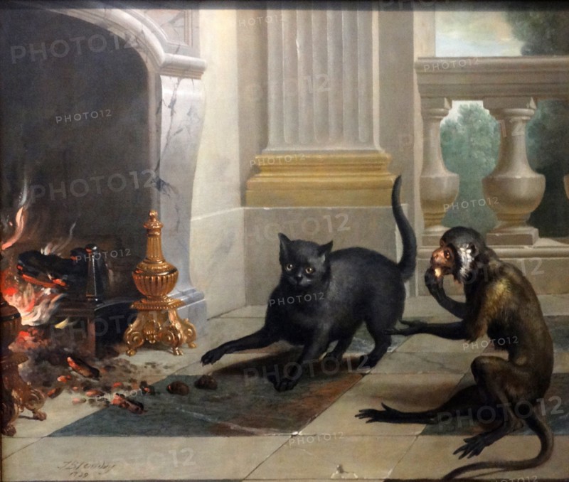 The Cat and the Monkey by Jean-Baptiste Oudry