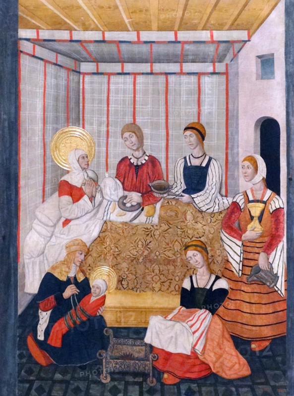 Workshop of Pedro García de Benabarre (1445 - 1485). Birth of the Virgin